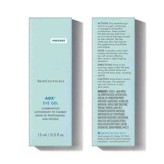 Two boxes of SkinCeuticals AOX+ Eye Gel on a white background